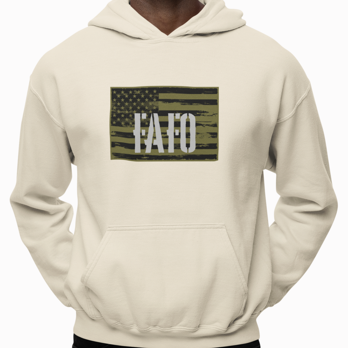 Hoodie - "FAFO" (Sand)