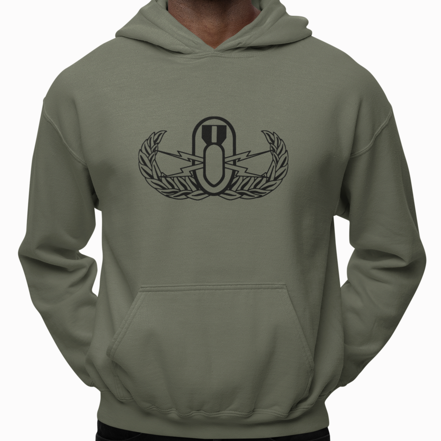 Hoodie - "EOD Basic Badge" (Olive)