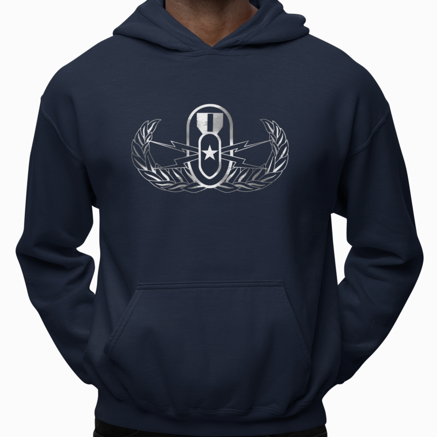 Hoodie - "It's 5 o'clock Somewhere" (EOD Senior Badge: BW) (Navy)