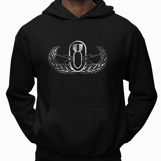 Hoodie - "It's 5 o'clock Somewhere" (EOD Basic Badge: BW) (Black)