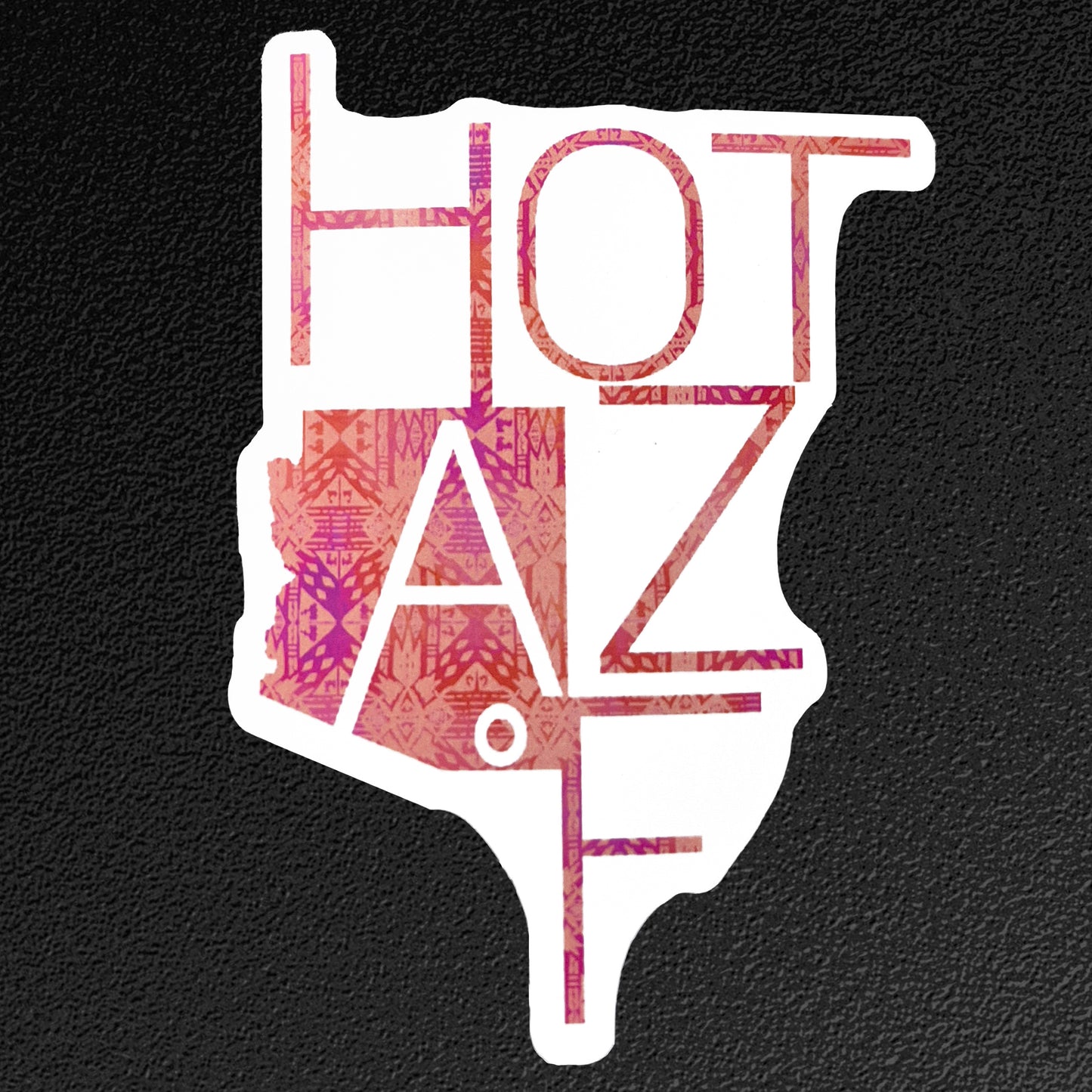 Vinyl Sticker/Decal - "Hot AZ F" (Aztec Coral)