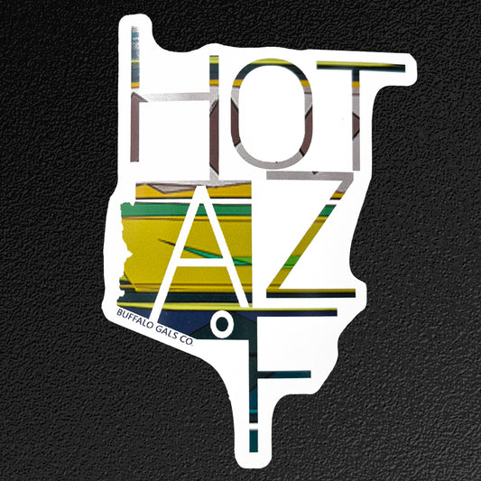 Vinyl Sticker/Decal - "Hot AZ F" (Chartreuse)