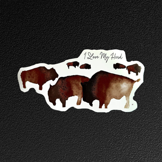 "I Love My Herd" Vinyl Sticker/Decal