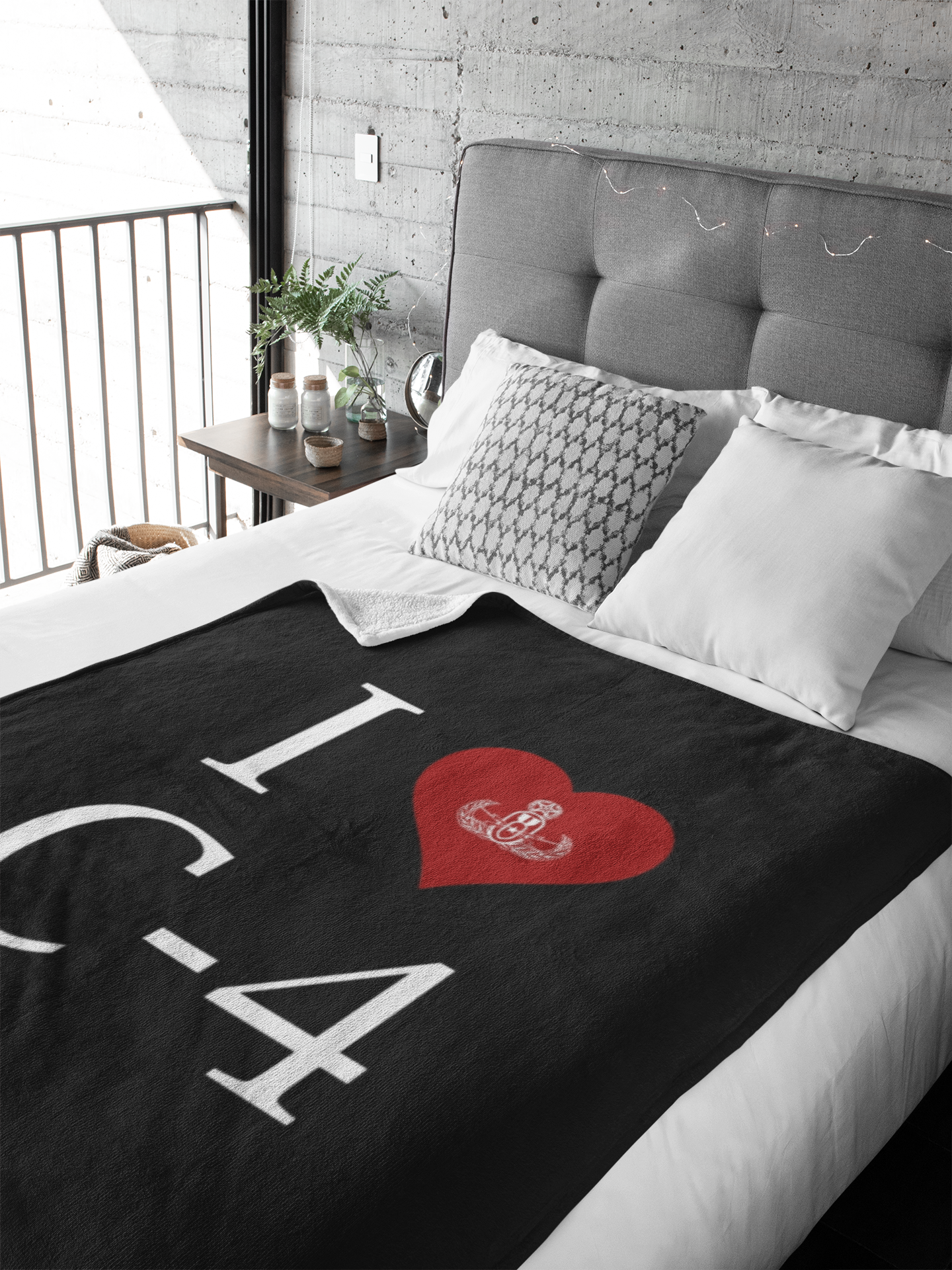 Pre-Order "I Heart C-4" Plush Throw Blanket