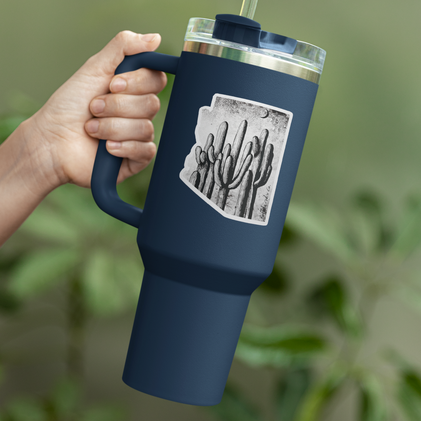 Vinyl Sticker/Decal - "Saguaro Forest Under the Moon"