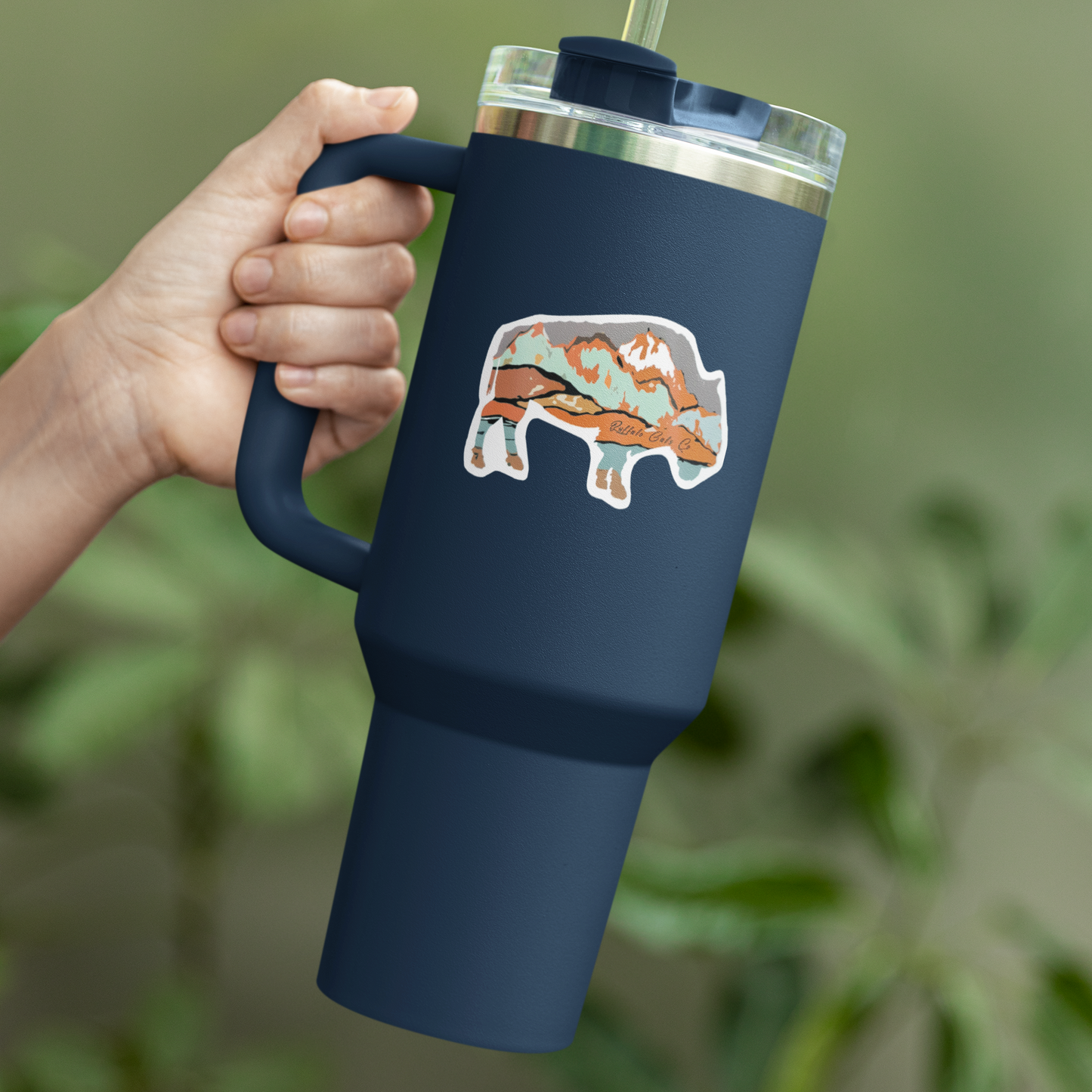 Vinyl Sticker/Decal - "White Mountains, AZ Bison"