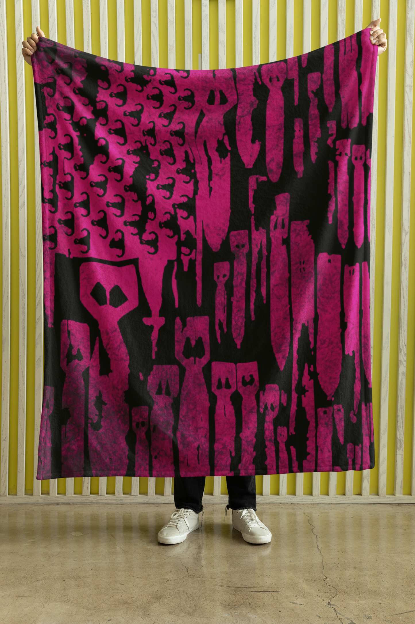 Pre-Order "EOD Bomb Flag" Plush Throw Blanket (Hot Pink)