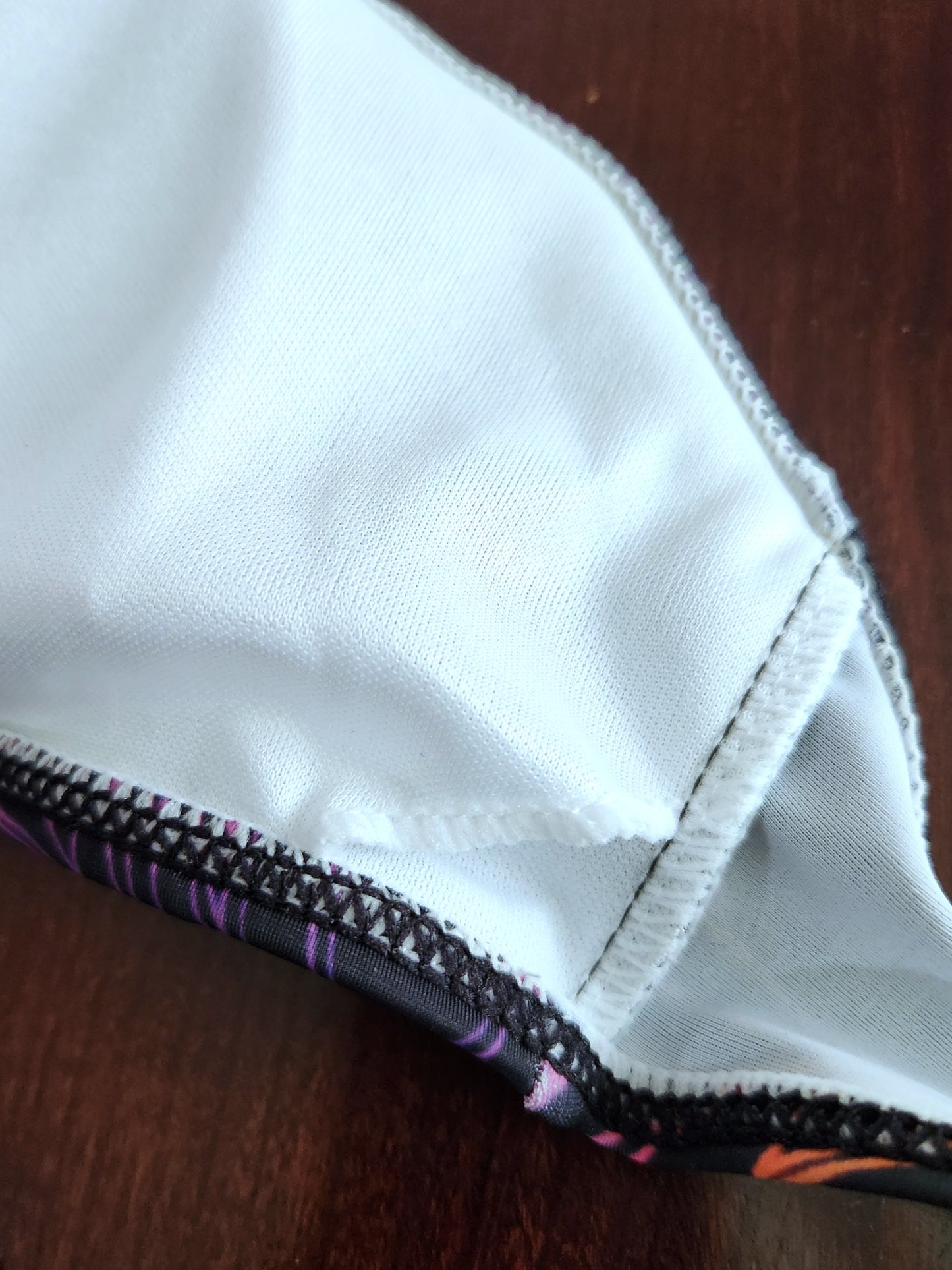 Women's High Neck Bikini - "EOD Mixed Badges" (Purple/Yellow on Black)