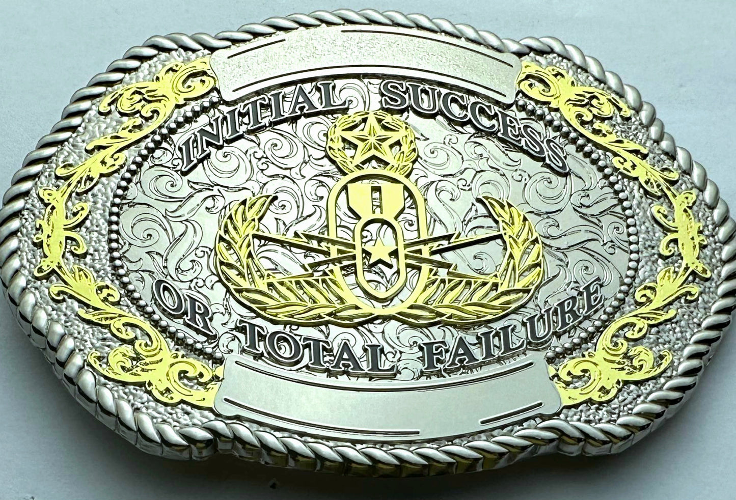 EOD Trophy Belt Buckle "Initial Success or Total Failure"