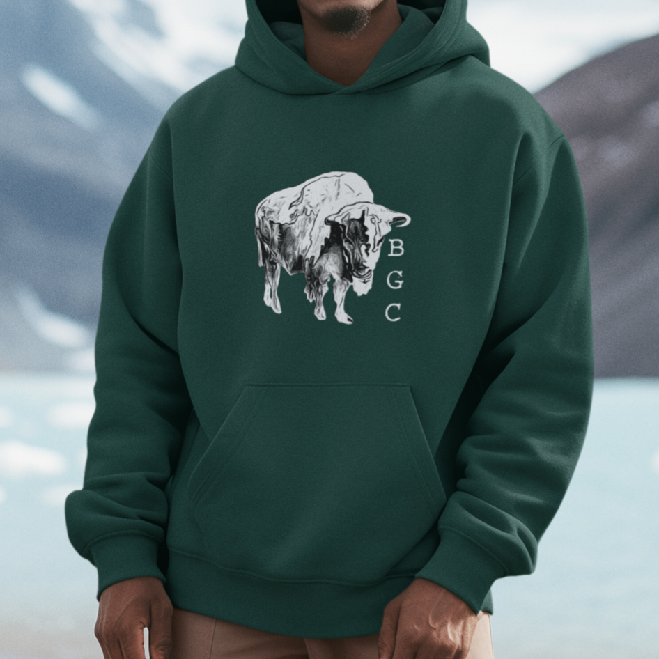 Hoodie Sweat Shirt - "Melting Bison"