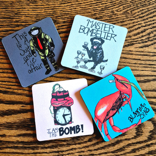 Coasters - "Punny Bomb Tech" (Set 1)