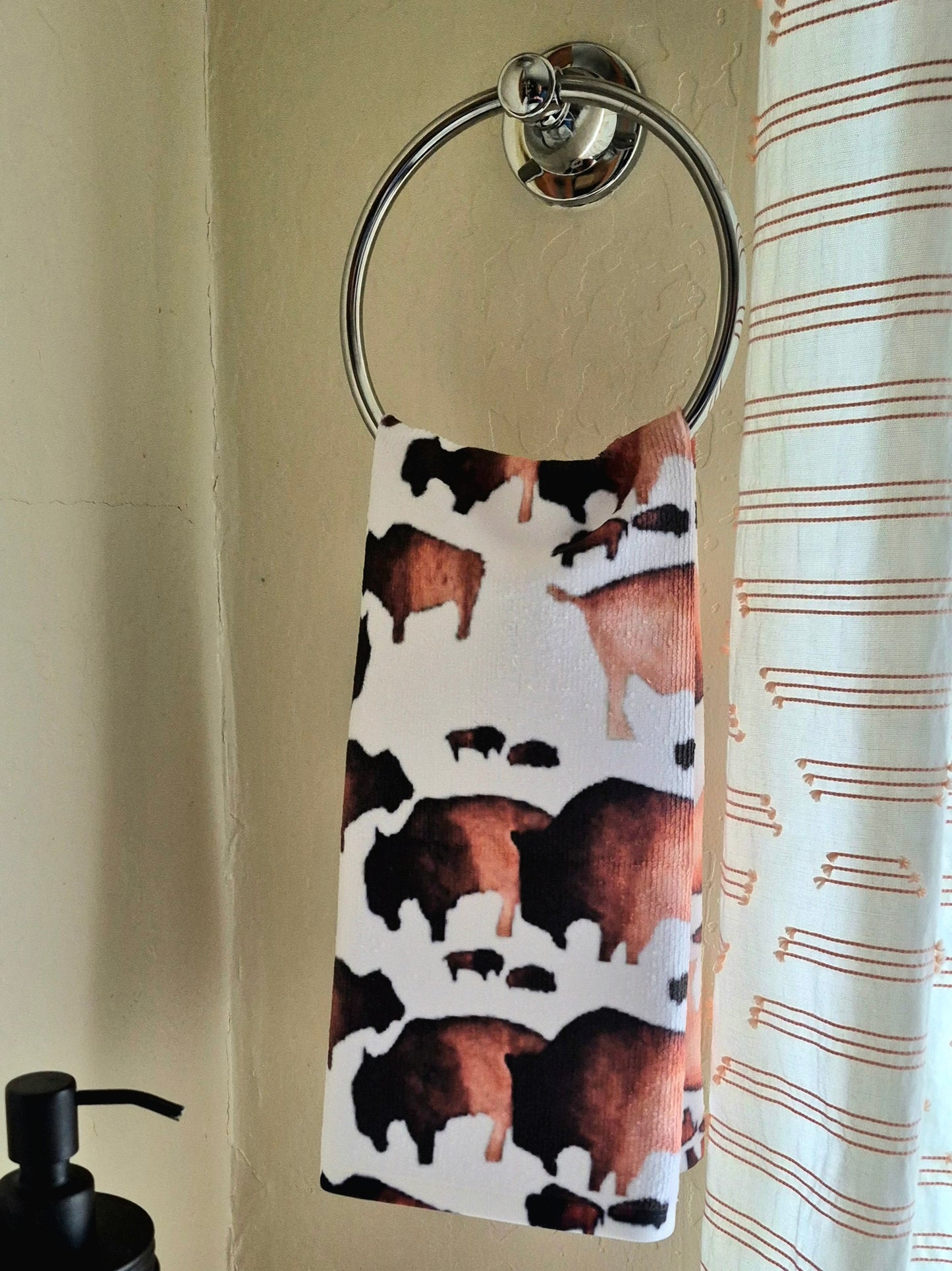 Hand Towel - "Bison Herd"
