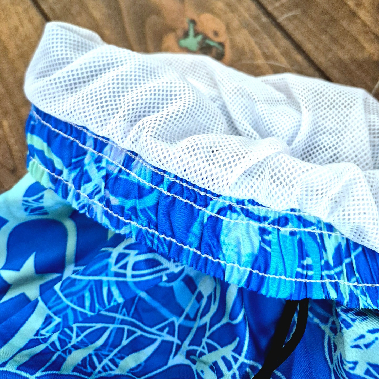 Leisure Beach Suit "It's 5 o'clock Somewhere" (Green on Blue)