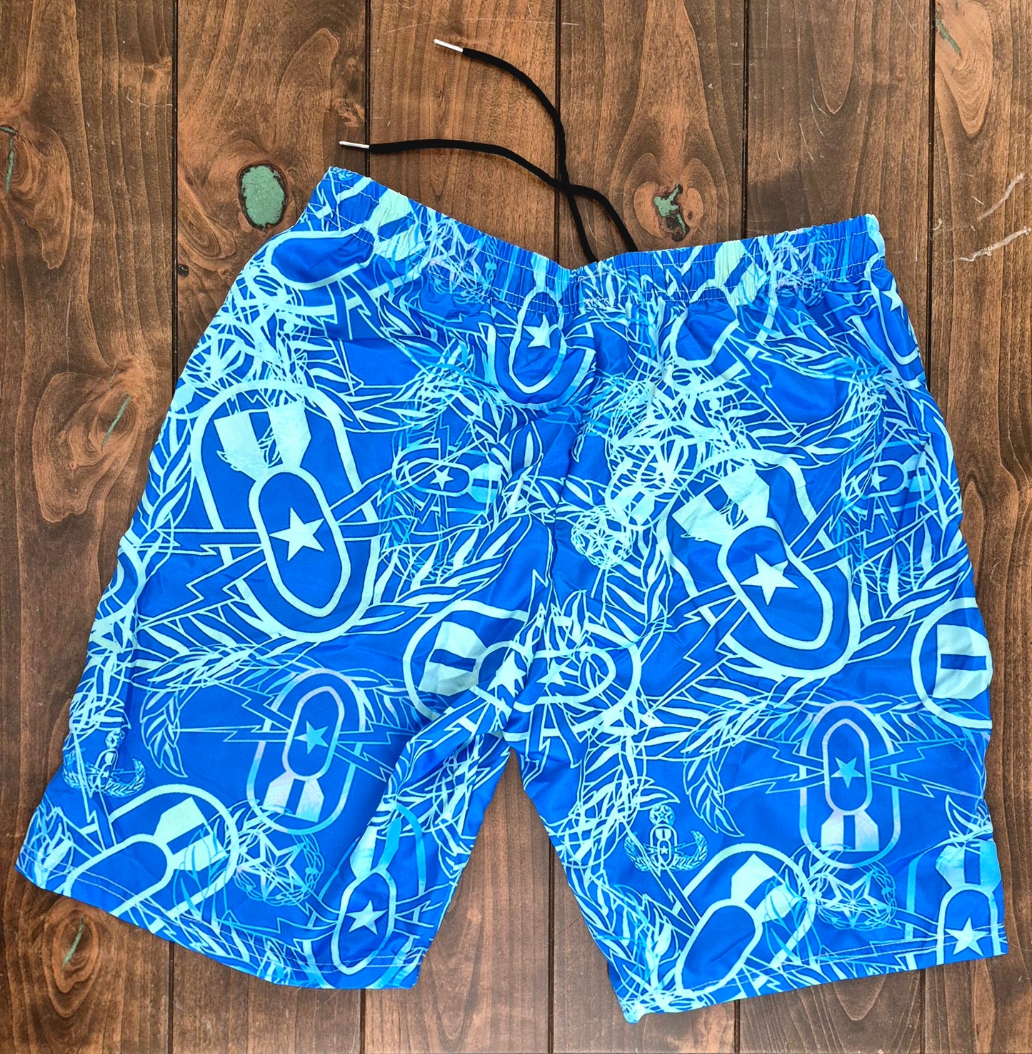 Leisure Beach Suit "It's 5 o'clock Somewhere" (Green on Blue)