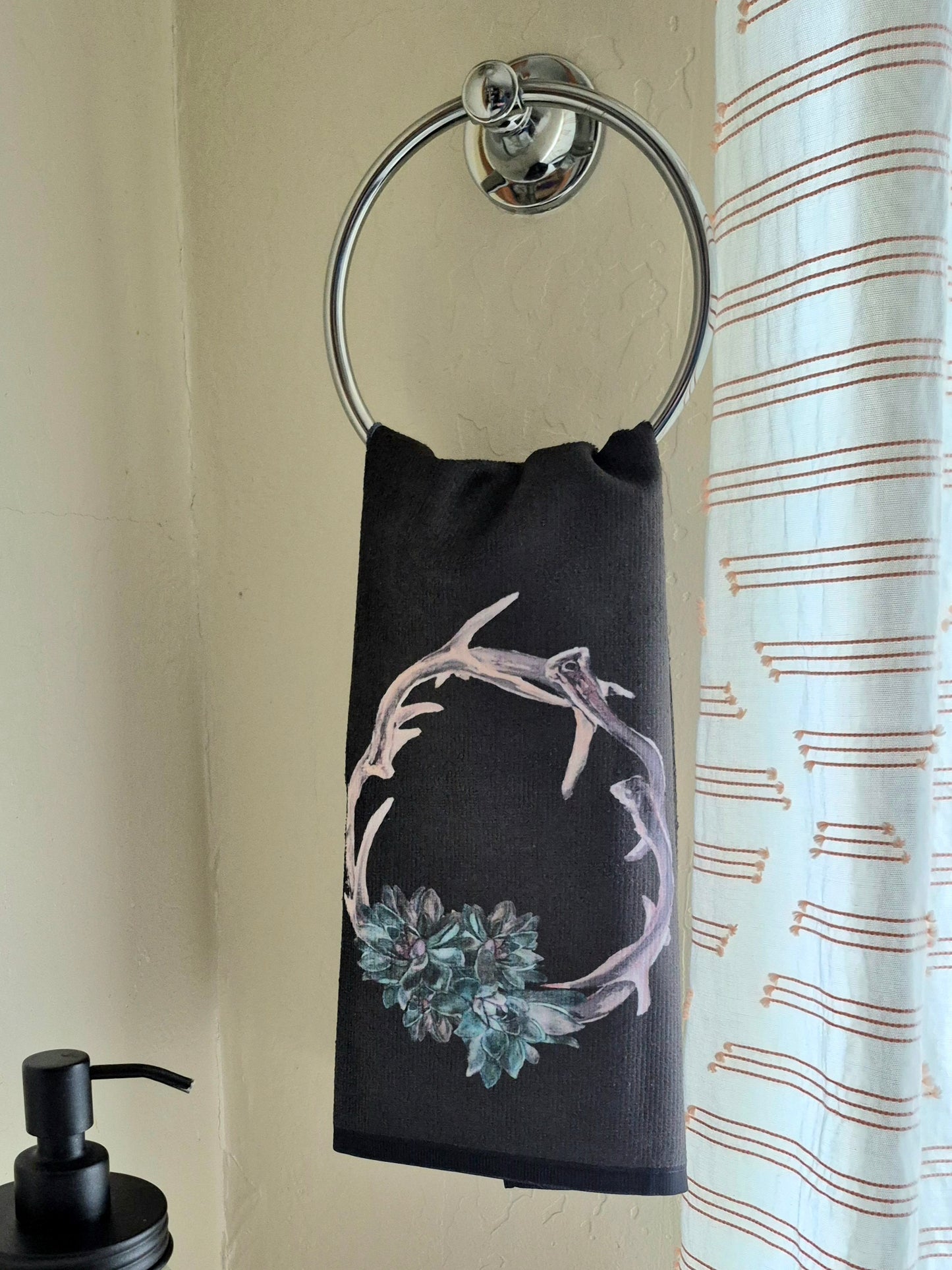 Hand Towel - "Antler Wreath"