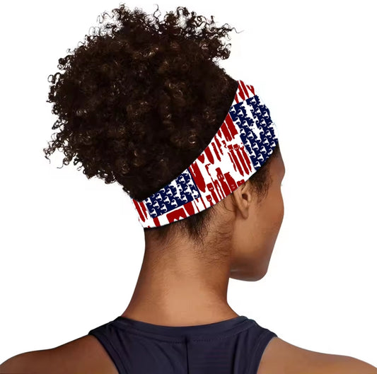 "EOD Bomb Flag" Headband (Red, White, and Blue)