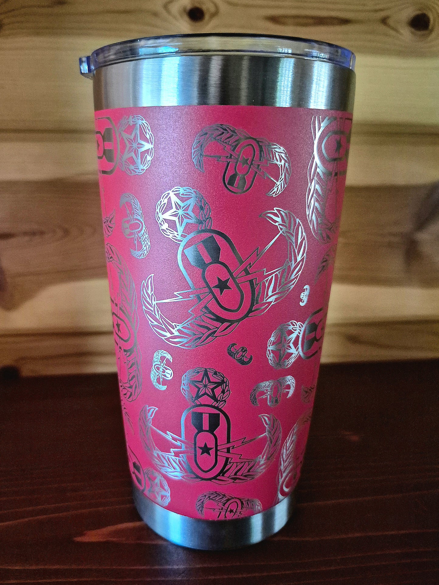 Tumbler - "EOD Badges X 3" (Red)