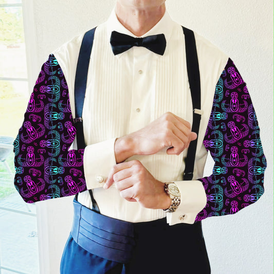 CUSTOM ORDER - Mess Dress Shirt (Men's) - "EOD BOMBre" (Pink/Turquoise/Purple)