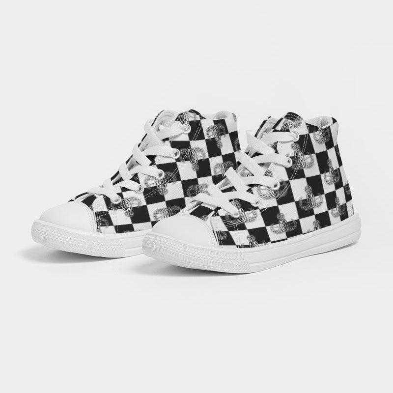 Kids' High Tops Shoes - "EOD Checkered Flag" Size 10
