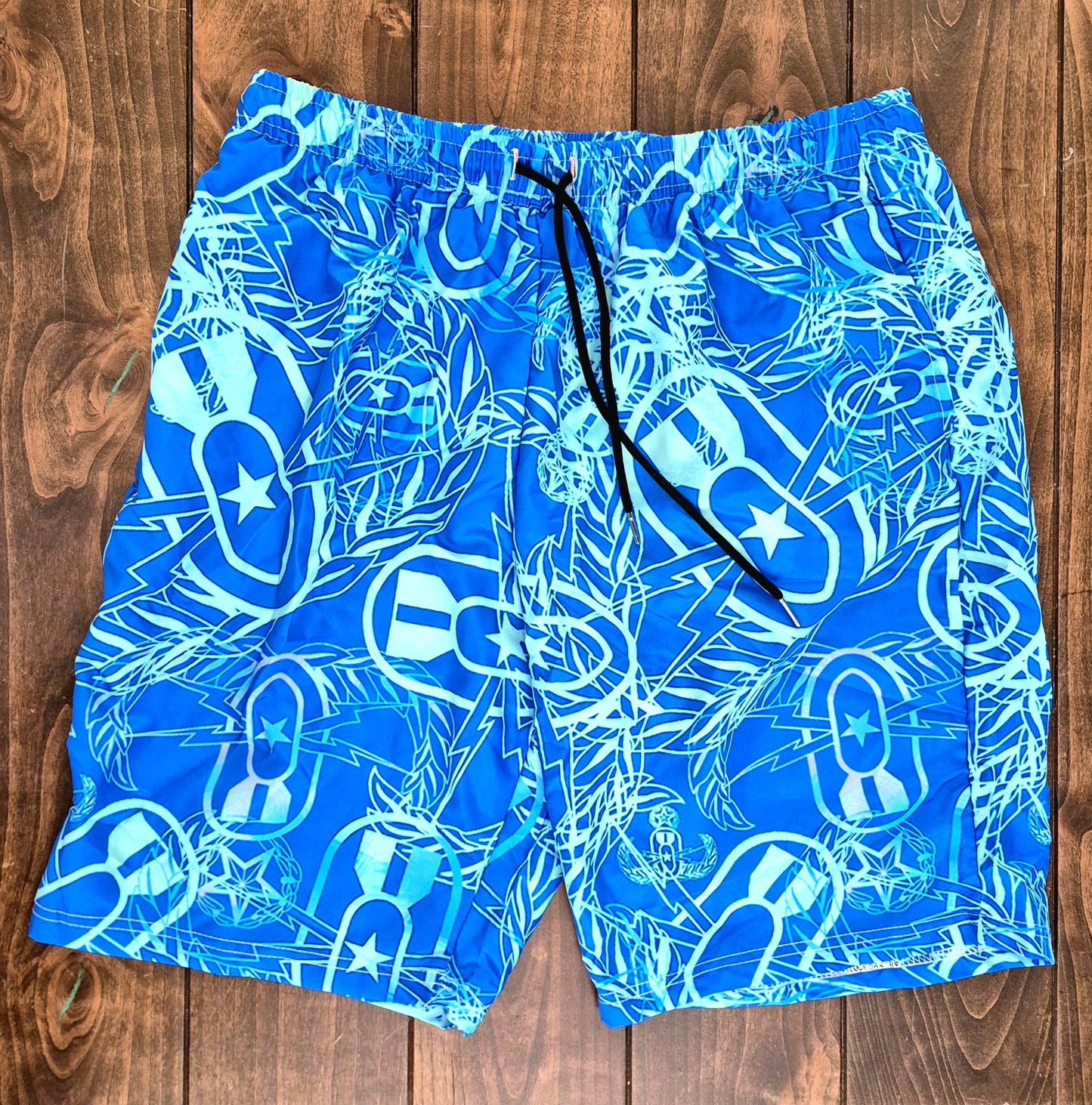 Leisure Beach Suit "It's 5 o'clock Somewhere" (Green on Blue)