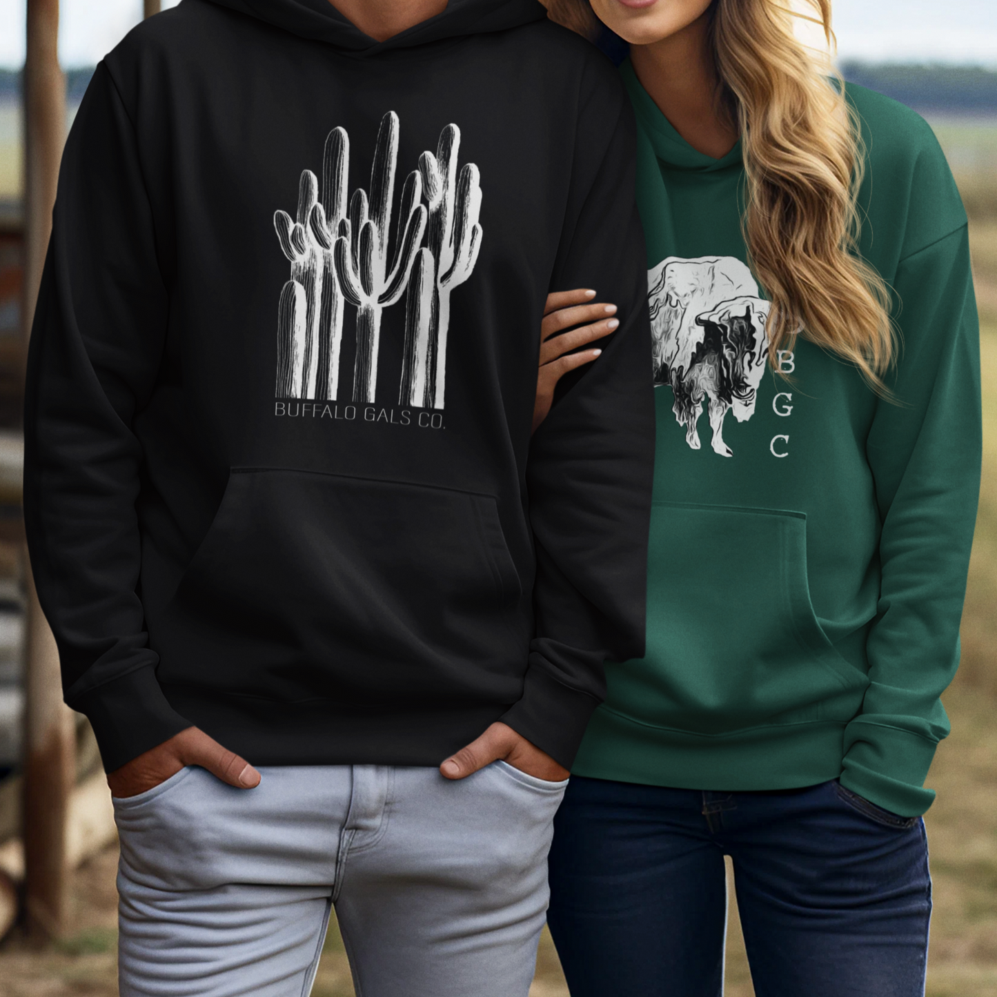 Hoodie Sweat Shirt - "Saguaro Forest"