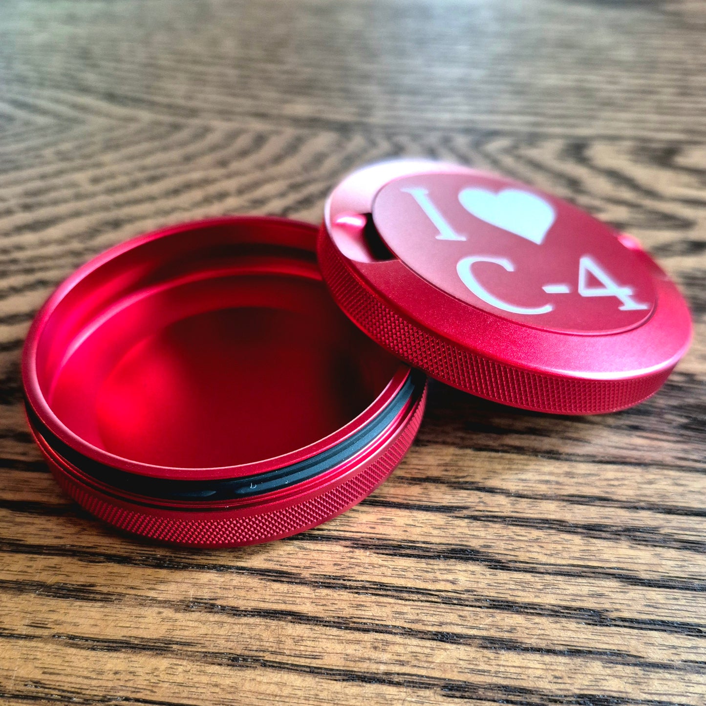 Smokeless Nicotine Container - "I Heart C-4"