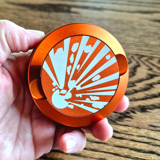 Smokeless Nicotine Container - "High Explosives Hazard"