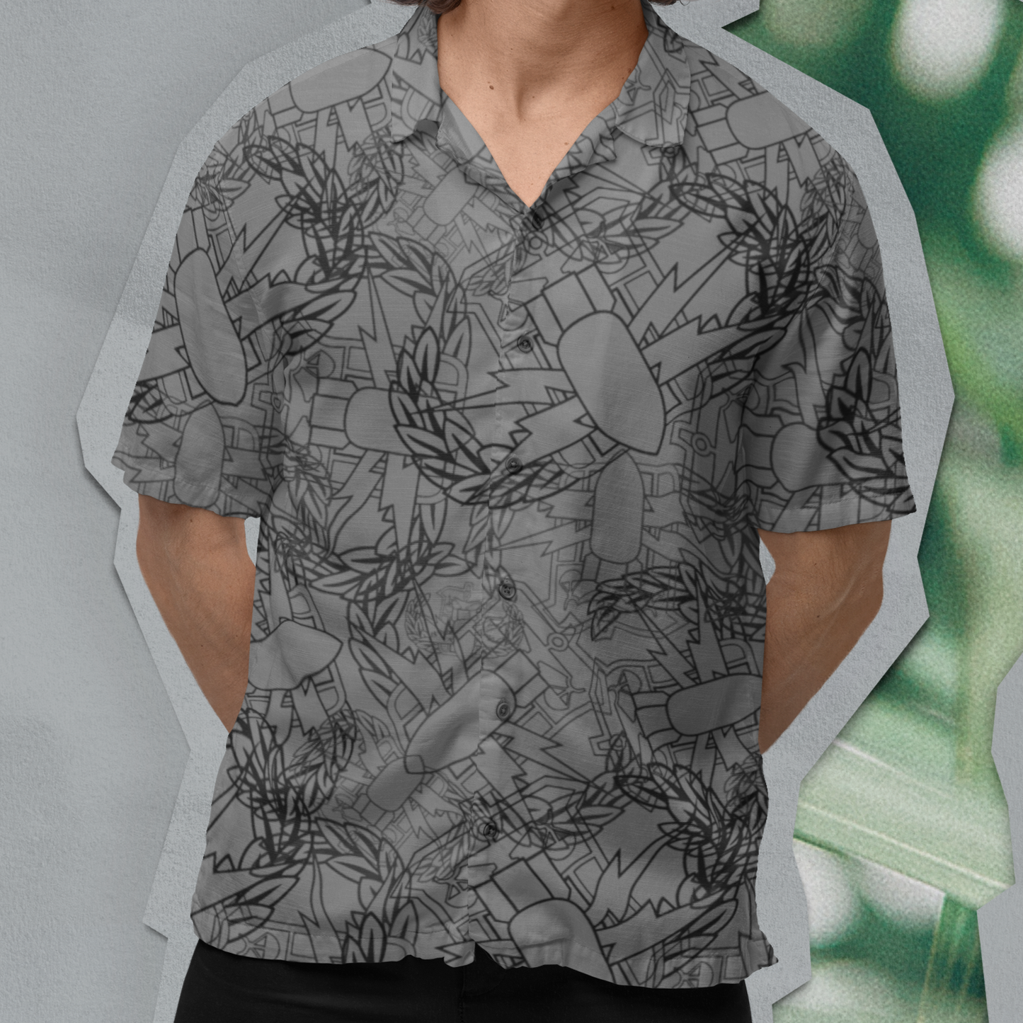 Hawaiian Shirt - "It's 5 o'clock Somewhere" (HDS/PSBT Grey)