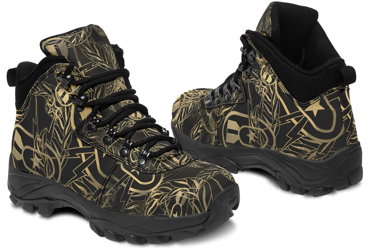 Outdoor Boots - "It's 5 o'clock Somewhere" (Tan) Size 11M