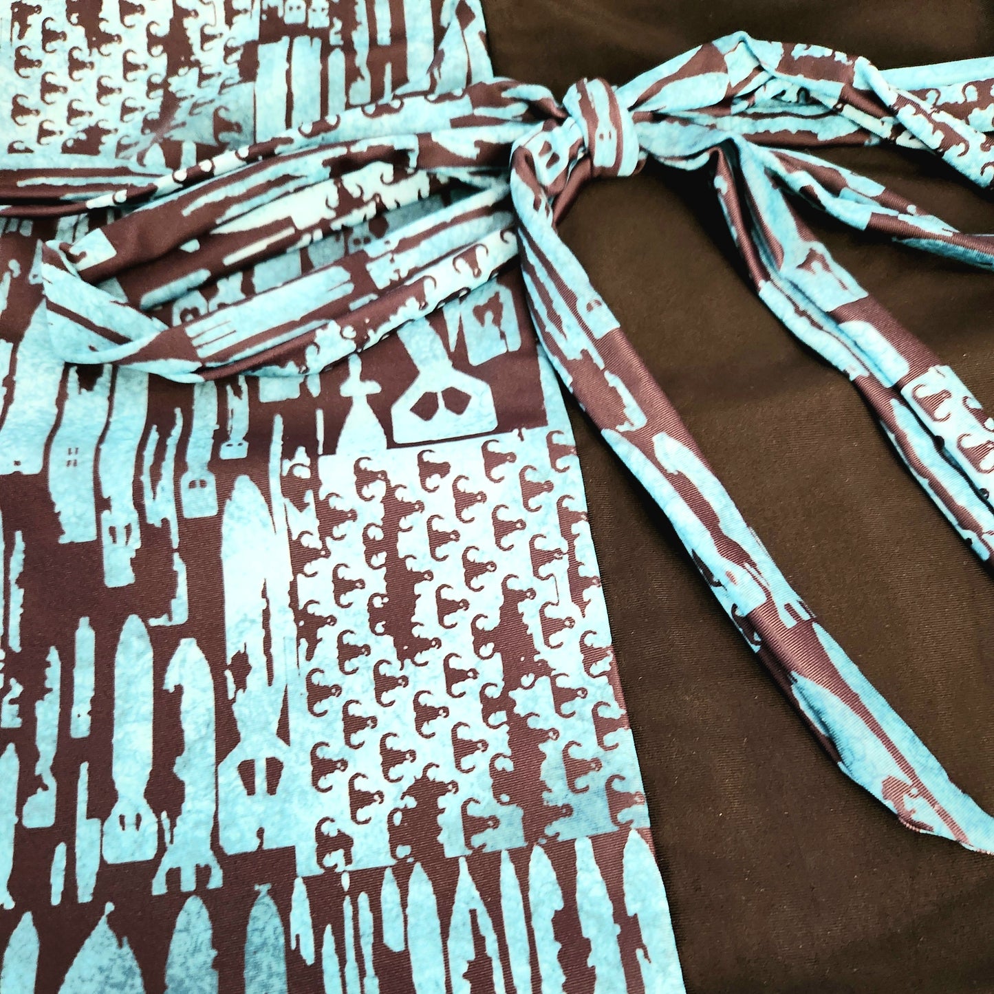 Women's Split One-Piece (SAMPLE) - "EOD Bomb Flag" (Turquoise)