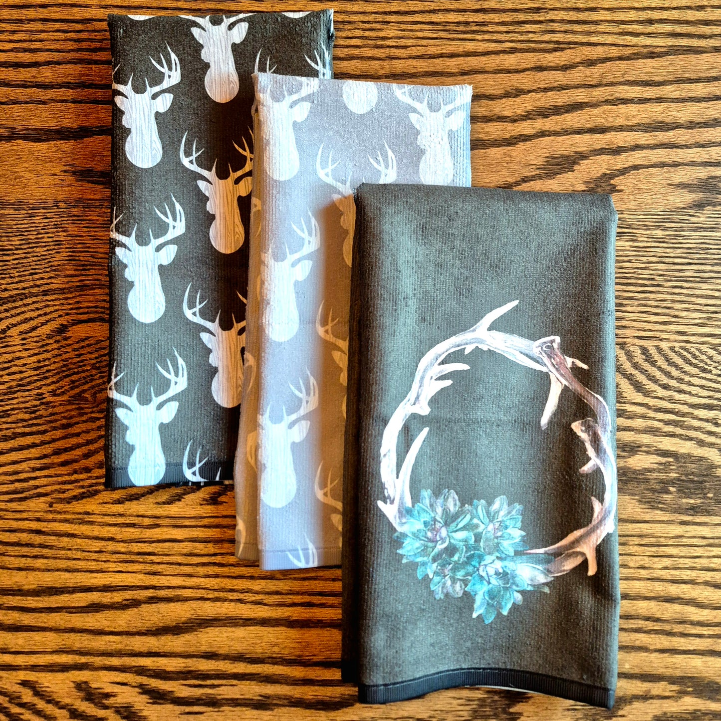 Hand Towel - "Antler Wreath"