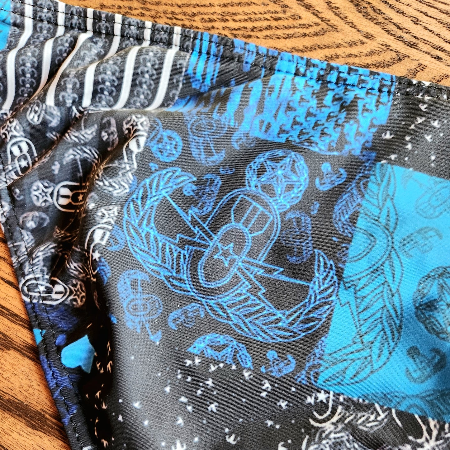 Women's String Bikini Style 3 - "EOD Patchwork" (Blues)