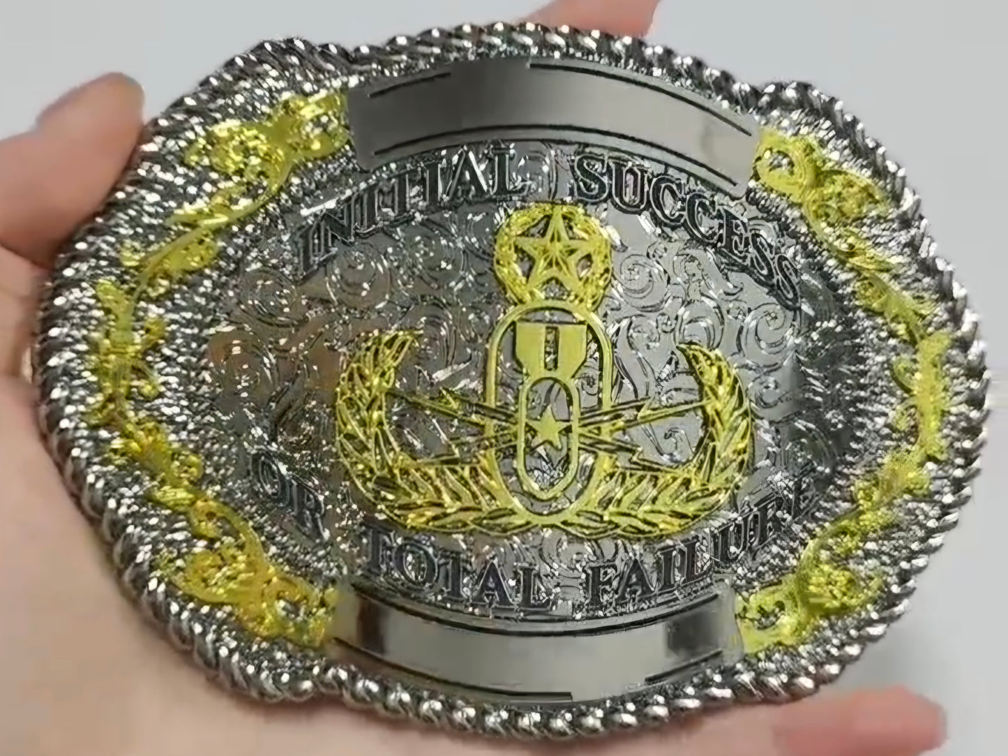EOD Trophy Belt Buckle "Initial Success or Total Failure"