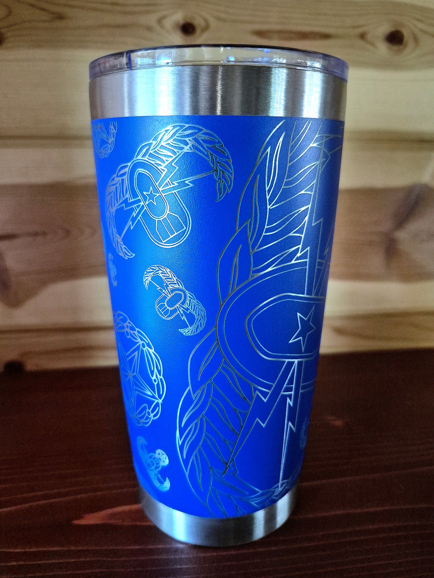 Tumbler - "Mixed EOD Badges" (Blue)