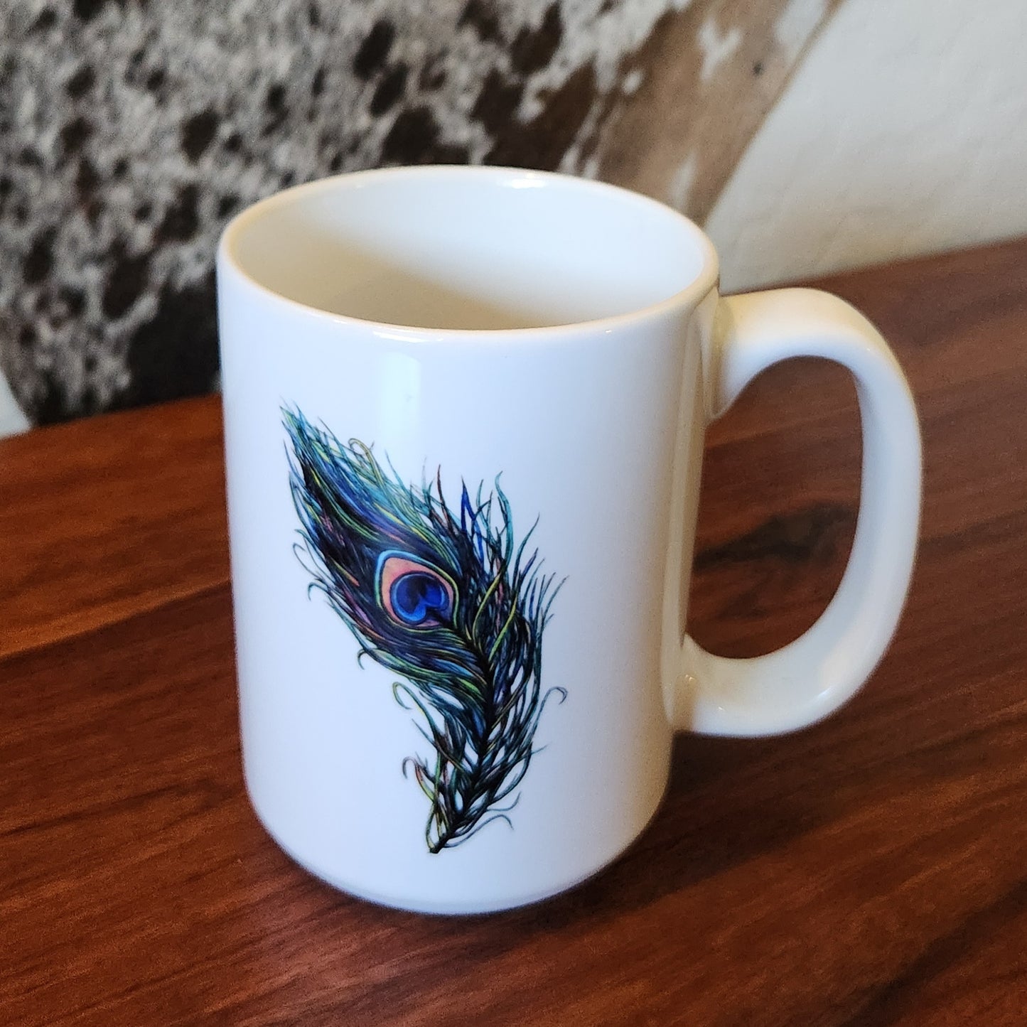 Peacock Feather Mug