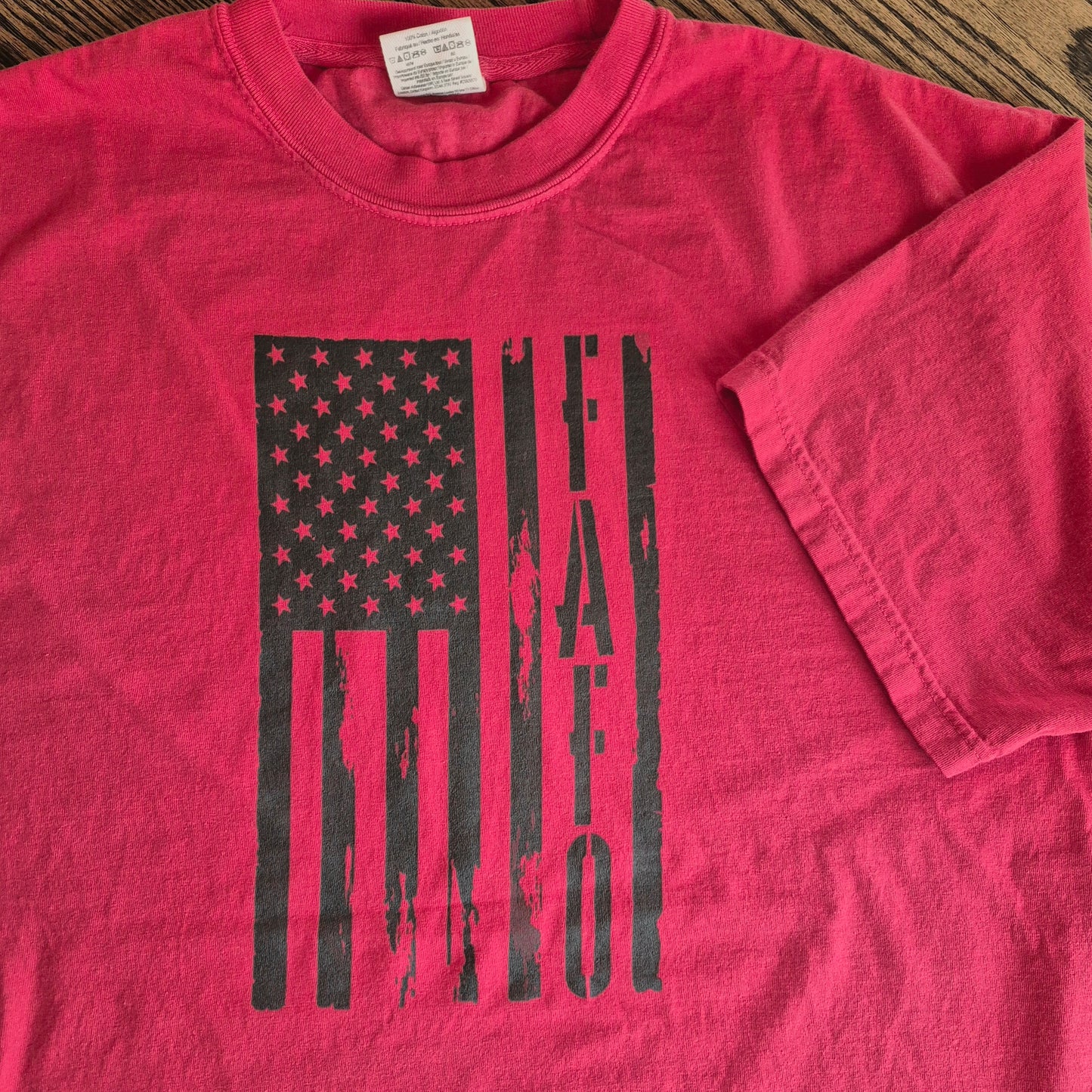 Comfort T-shirt - "FAFO American Flag" (Vertical)