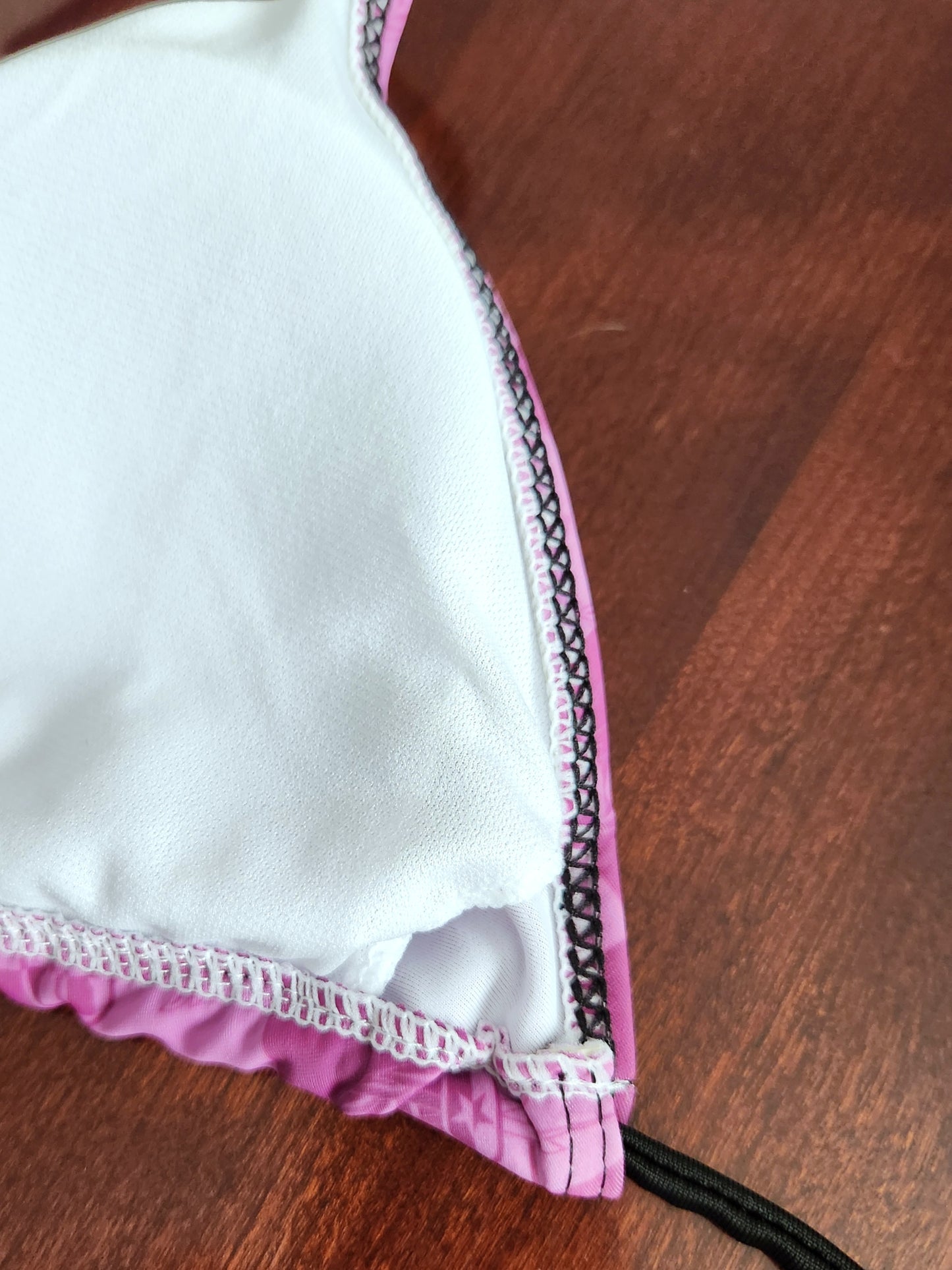 Women's String Bikini Style 3 - "EOD Buffoulage Checkered Flag" (Lilac & Black)