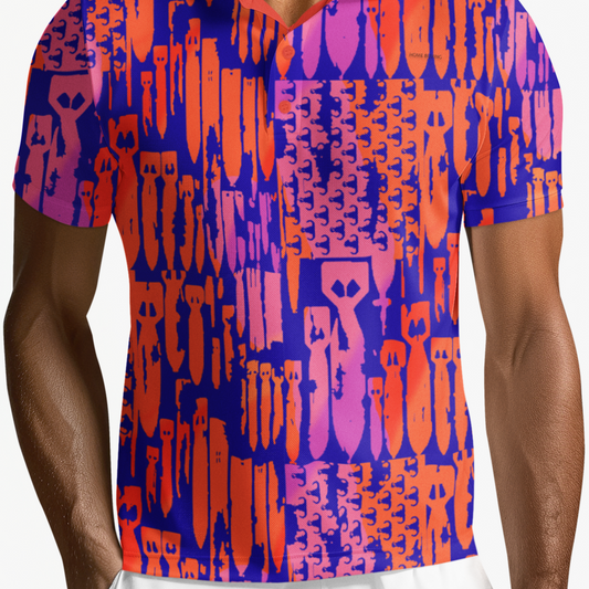 Polo Shirt - "EOD Bomb Flag" (Orange/Pink/Purple )