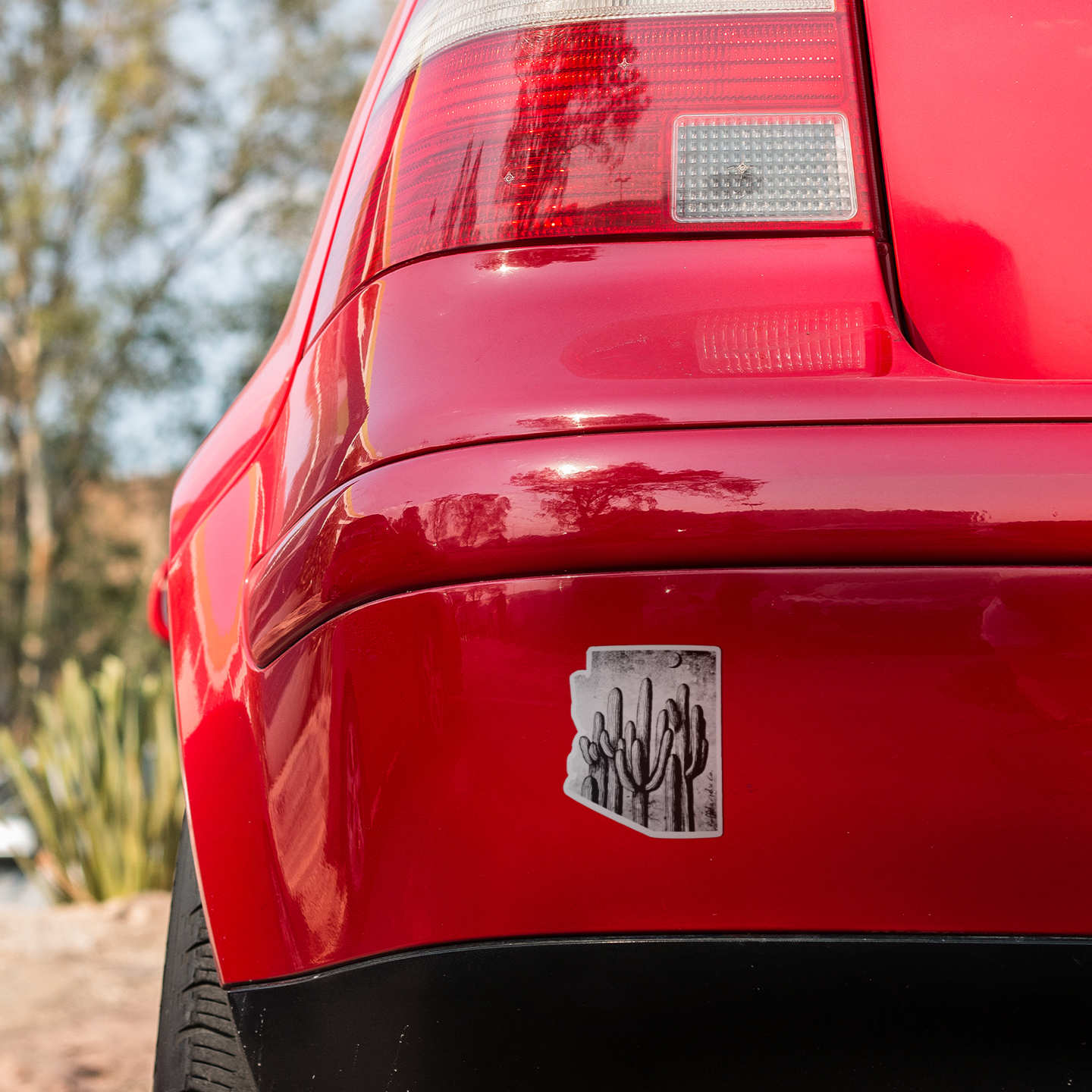 Vinyl Sticker/Decal - "Saguaro Forest Under the Moon"