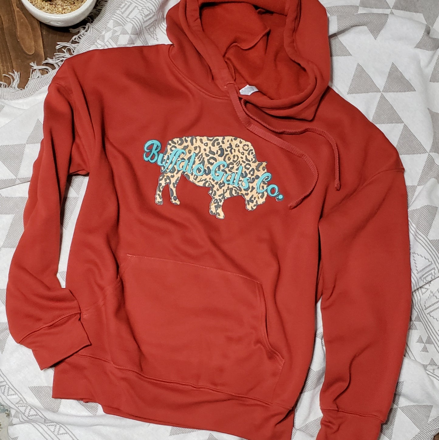 Leopard Buffalo Hooded Sweat Shirt