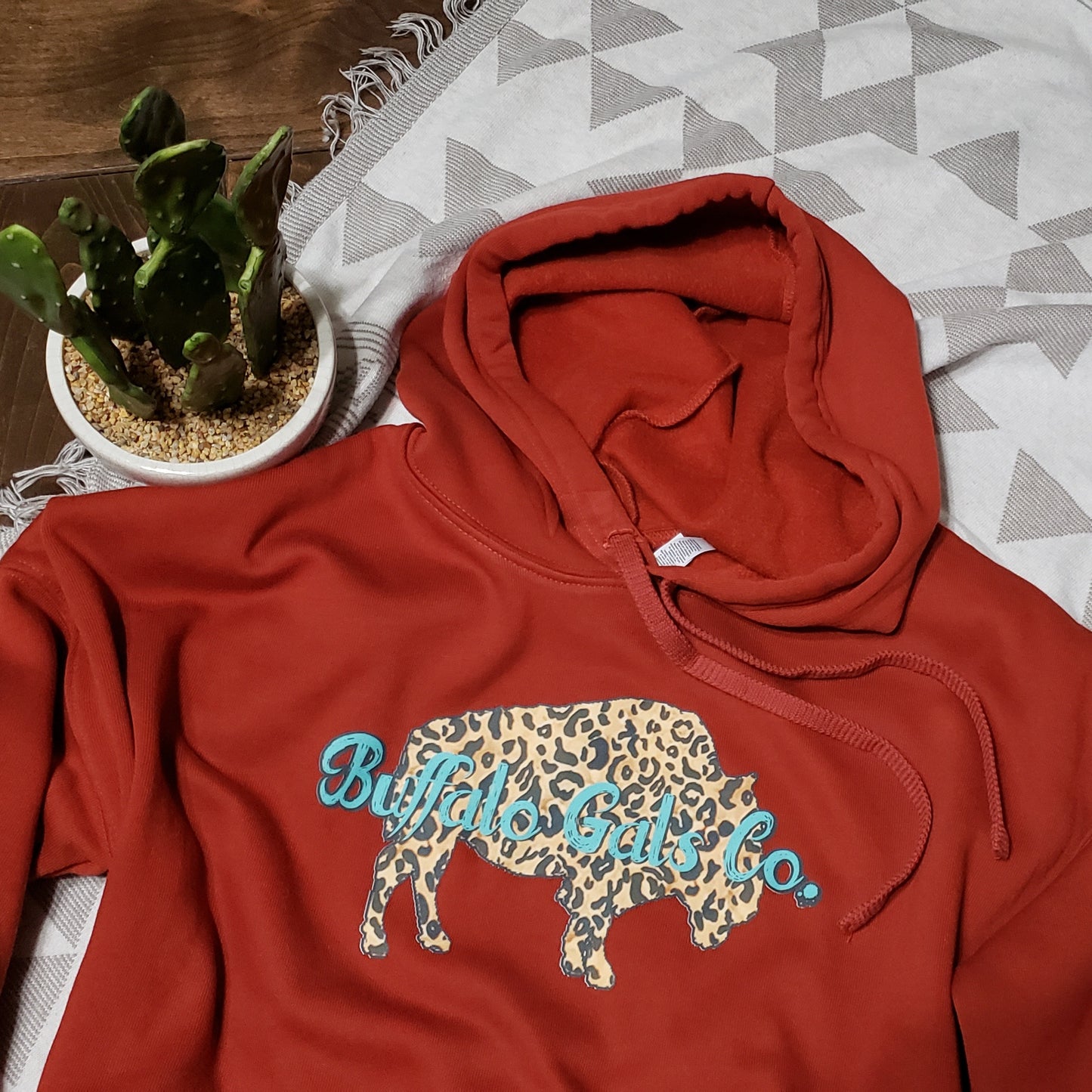 Leopard Buffalo Hooded Sweat Shirt