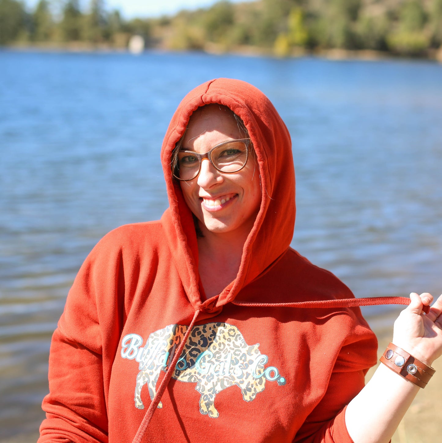 Leopard Buffalo Hooded Sweat Shirt