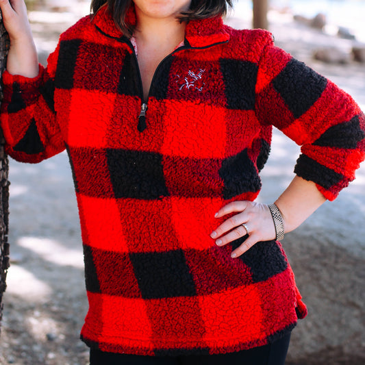 Buffalo Gals Co. Plaid Sherpa Pullover