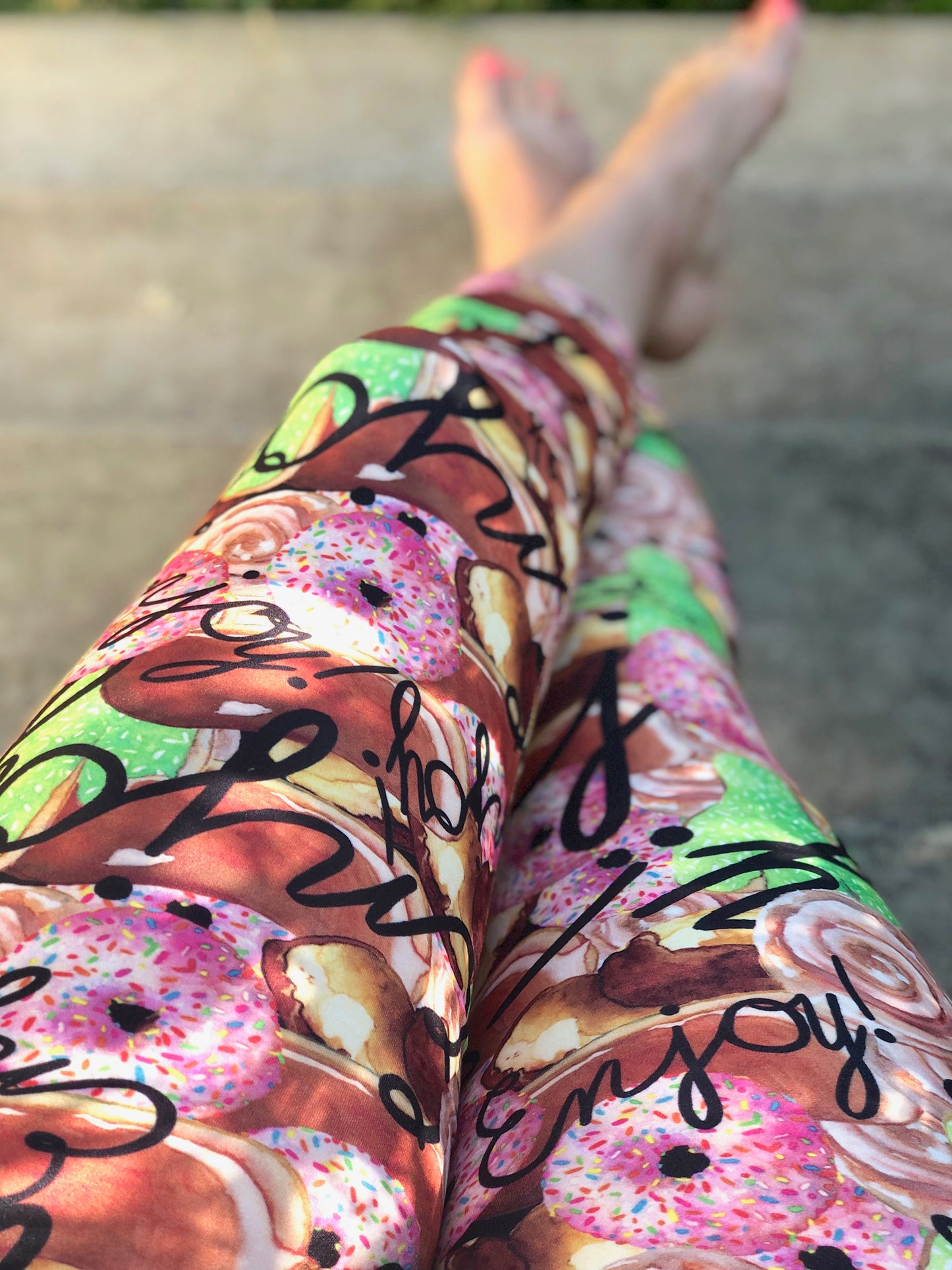 Enjoy All the Donuts Capri Leggings