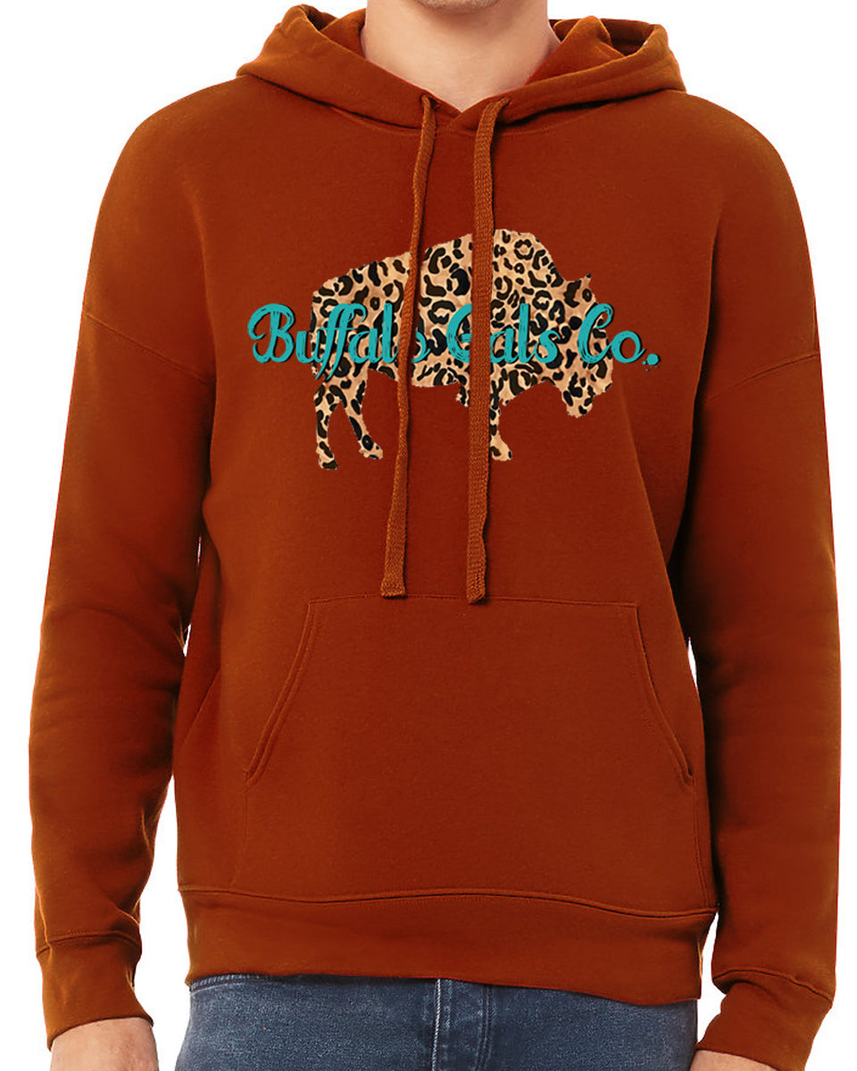 Leopard Buffalo Hooded Sweat Shirt